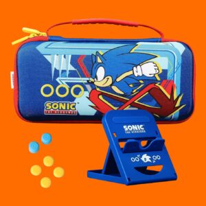 Estuche para Nintendo Switch - Diseño Sonic + Base + Grips